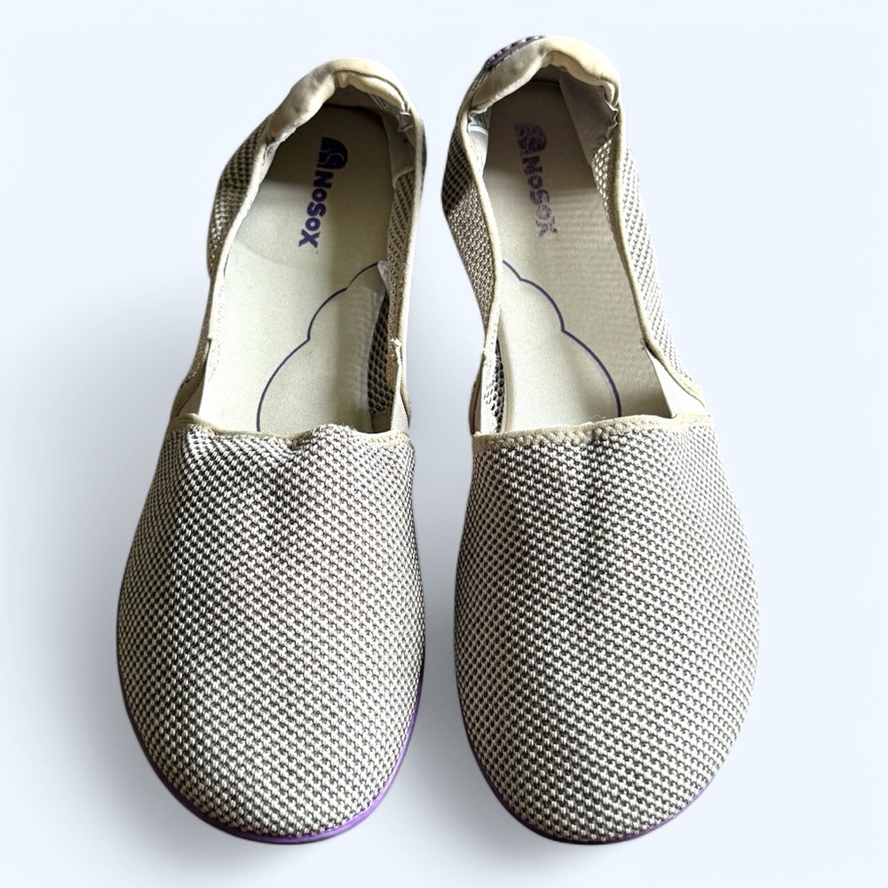 NOSOX Beige Slip-On Shoes • Size 11 • Women